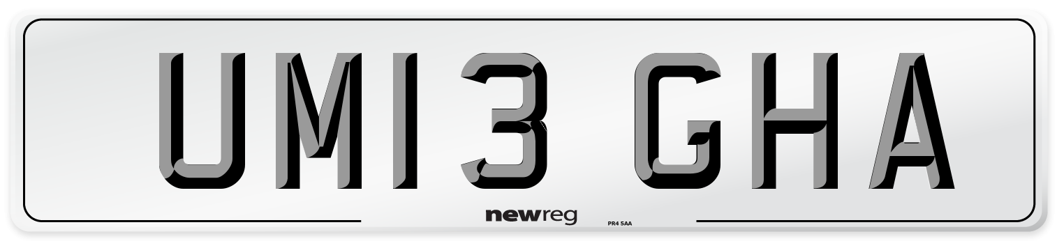 UM13 GHA Number Plate from New Reg